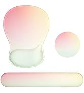 Ospelelf Keyboard Wrist Rest Set with Ergonomic Mouse Pad - 3-in-1 Memory Foam Support for Pain R...