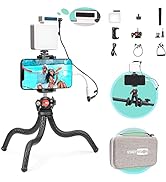 USKEYVISION Flex-K4 Phone Video Kit with Built-in Microphone Led Light Flexible Tripod Vlog Kit f...