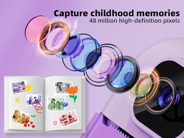 Kids Camera Instant Print for Boys and Girls,Christmas Birthday Gifts Toys for Toddler