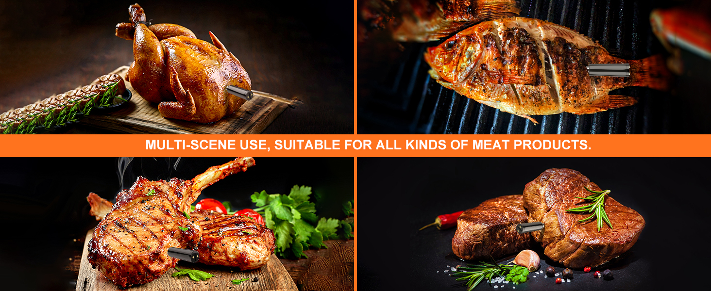Plus Wireless Meat Thermometer Bluetooth with Probe for Grilling/Cooking