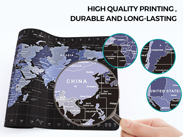 Large Mouse Pad World Map