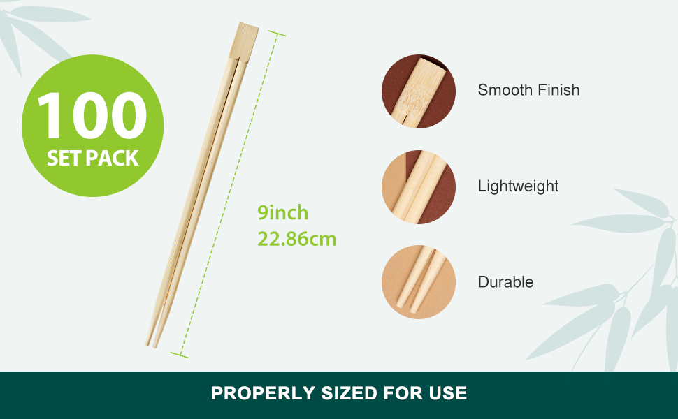 Soeos 100 Disposable Chopsticks Bulk