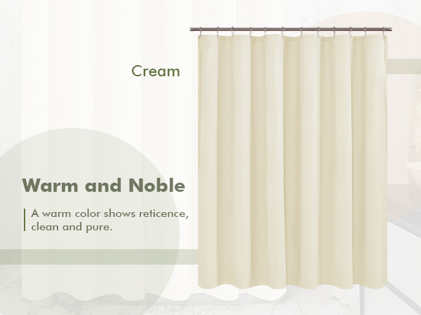 cream embossed microfiber shower curtain liner with magnets