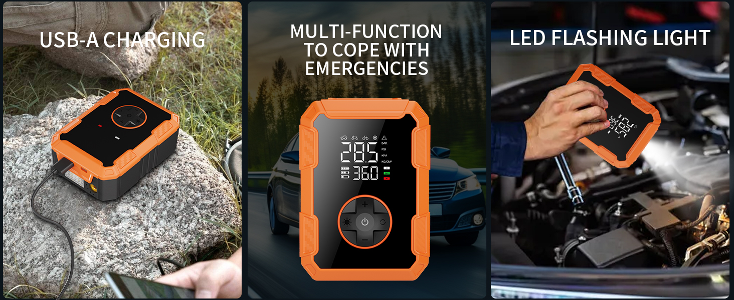 tire inflator portable air compressor pump for bike ball tire car