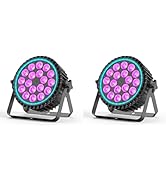 DazzlingStage Stage Par Lights,18X12W DJ LED Stage Lights, RGBW 4IN1 Wash/Strobe Effect DMX512 Co...