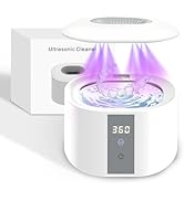 Ultrasonic Retainer Cleaner Machine, 45kHz Ultrasonic Cleaner for Retainers, Aligners, Dentures &amp;...