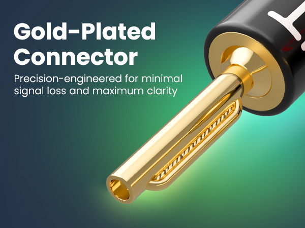 Gold-Plated Connector Precision-engineered for minimal signal loss and maximum clarity