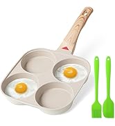 MyLifeUNIT Egg Frying Pan, 4-Cup Egg Pan Nonstick, Fried Egg Pan Skillet for Breakfast, Pancake, ...