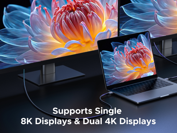 supports single 8K displays &amp; dual 4K displays