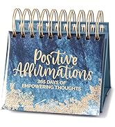 bloom daily planners Undated Perpetual Desk Easel/Inspirational Standing Flip Calendar - Motivati...