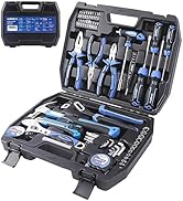 URASISTO 62-Piece Tools Set, General Household Tool Kit with Storage Toolbox, Basic Tool Set for ...