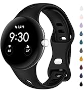 Eiavike Slim Bands Compatible with Google Pixel Watch Band Adjustable Breathable Soft Silicone Sp...