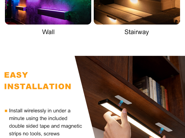 12 Pcs Under Cabinet Lights Magnetic stickys