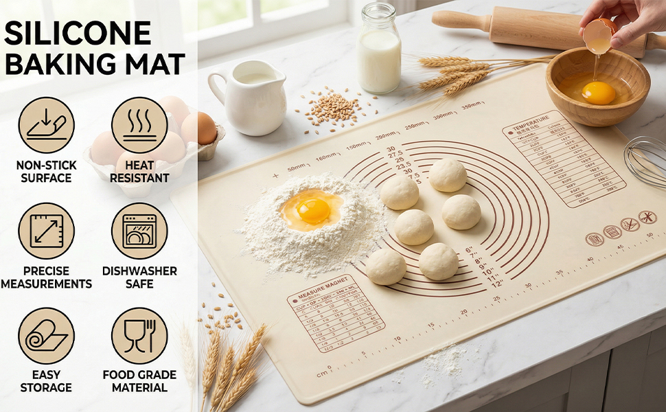 Silicone kneading mat