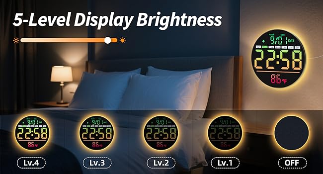 led digital wall clock