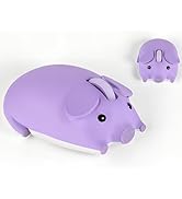 Wireless Mouse Cute Pig Bluetooth & USB Dual Mode Mice,Silent Portable Compact Purple Fun Mice fo...