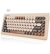 Bluetooth Keyboards for Computer,Cute Brown Wireless Keyboard for iPads,Portable Kawaii Mini Retr...