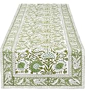 CPC Cotton Table Runner 16x90 Inch Block Printed Long Fall Table Runner for Dining Table, Card Ta...