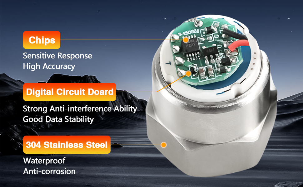 100 PSI Pressure Transducer Sensor with Connector Harness