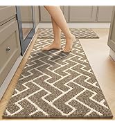 Kitchen Rugs Sets of 2-Colorful Non Slip Kitchen Mats for Floor-Thick,Moroccan Style Kitchen Deco...