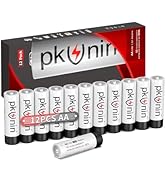 PKUNIN AA Batteries 1.5V Alkaline Double A Batteries 12 Pack, Long-Lasting LR6 Alkaline Batteries...