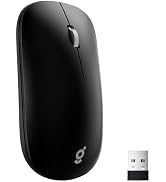 USB Wireless Mouse, 2.4G Silent Slim Cordless Computer Mouse with Metal Scroll, 1600 DPI &amp; 24-Mon...