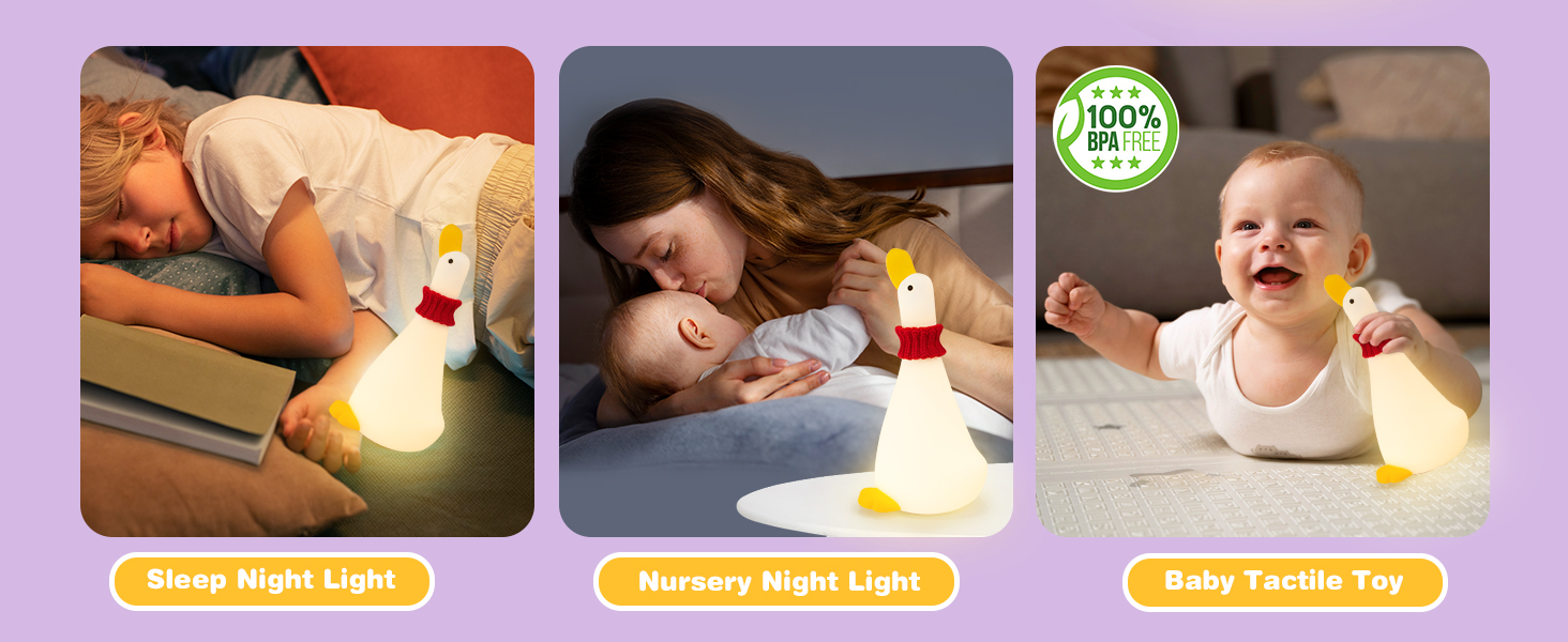 Duck Cute Night Light for Kids Baby Nursery