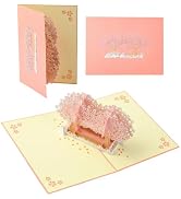 Craftdady 3D Cherry Blossom Tree Pop-Up Cards Anniversary Card for Gift | Paper Card with Envelop...