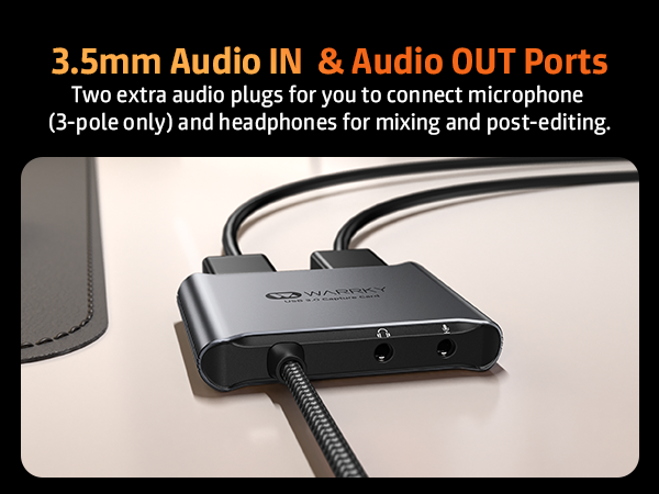 3.5mm Audio-In & Audio-Out