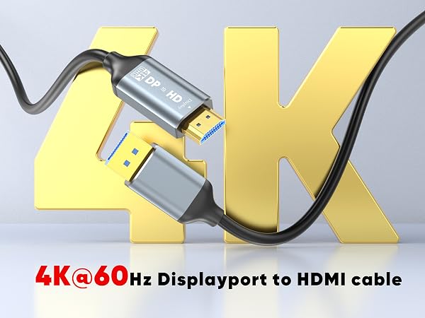 4k Displayport to HDMI cable 6ft