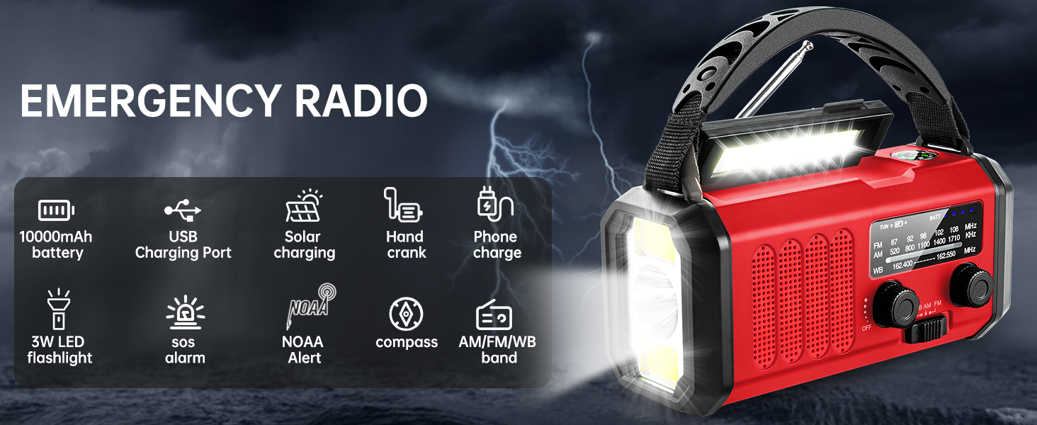 solar radios and crank emergency radios