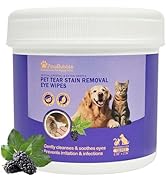 PawBubble Eye Wipes for Dogs and Cats, Tear Stain Remover for Dogs, Gently Cleans Tear Stains and...