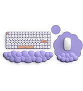 Lauspuck Cloud Keyboard Wrist Rest and Mouse Pad with Wrist Support Set, Ergonomic PU Leather Mou...