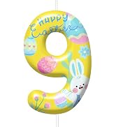 Easter Candles Number 9 Birthday Easter Bunny Candle for Cake Topper, Birthday Anniversary Party ...