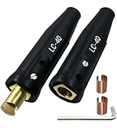 LC-40 Welding Cable Quick Connector Set, Black Male and Female Connectors for Welding Machine Lea...