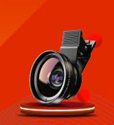 Apexel Phone Camera Lens, 2 in 1 Cell Phone Clip-on Lens Kit 0.45X Wide Angle Lens 140°+ 12.5X Ma...