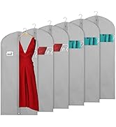 KEEGH Garment Bags for Hanging Clothes 60" (Set of 6) Dress Bags for Gowns Long Dress Bags for Cl...