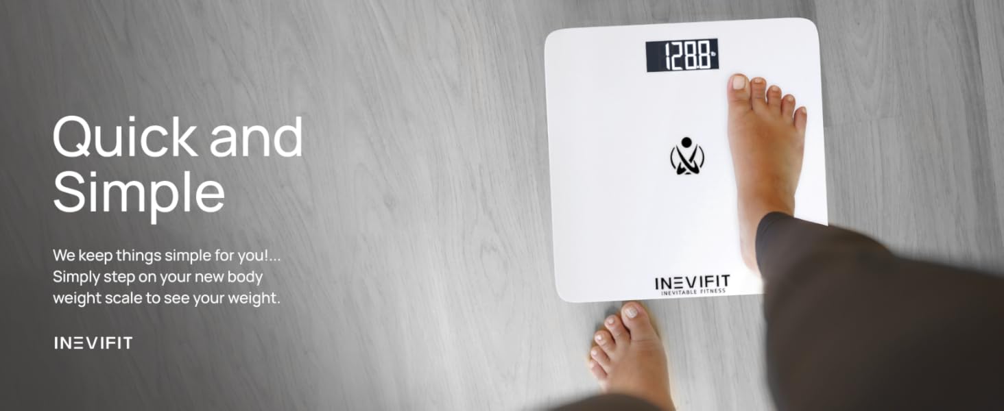 I-BS001W - INEVIFIT - Best Digital Bathroom Scale - Premium A+