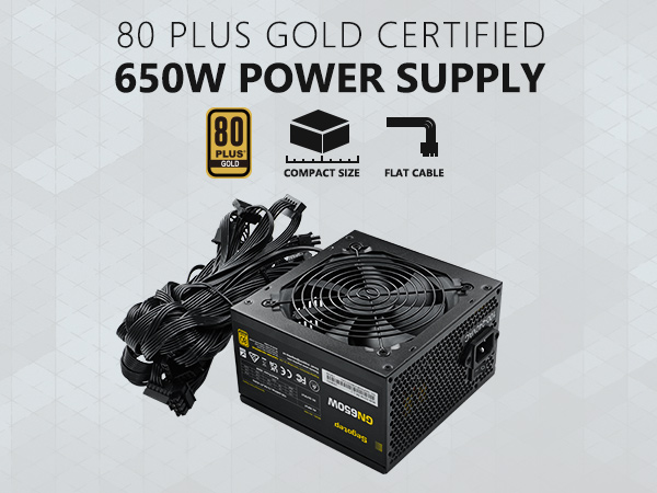650W 80 PLUS GOLD CERTIFIED POWER SUPPLY
