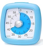 Secura 60-Minute Visual Timer, Silent Study Timer for Kids and Adults, Time Clocks, Time Manageme...