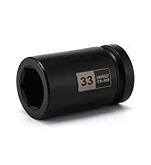EMENTOL 1 Inch Drive Deep Spindle Axle Nut Impact Socket, CR-MO, 6 Point, Metric, Deep 6PT Impact...