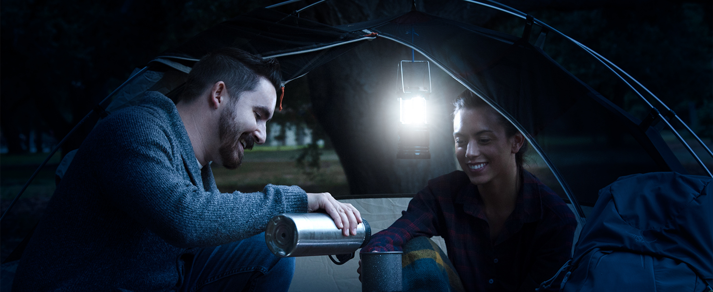 Camping: Brighten up your campsite for your friends and family with it.