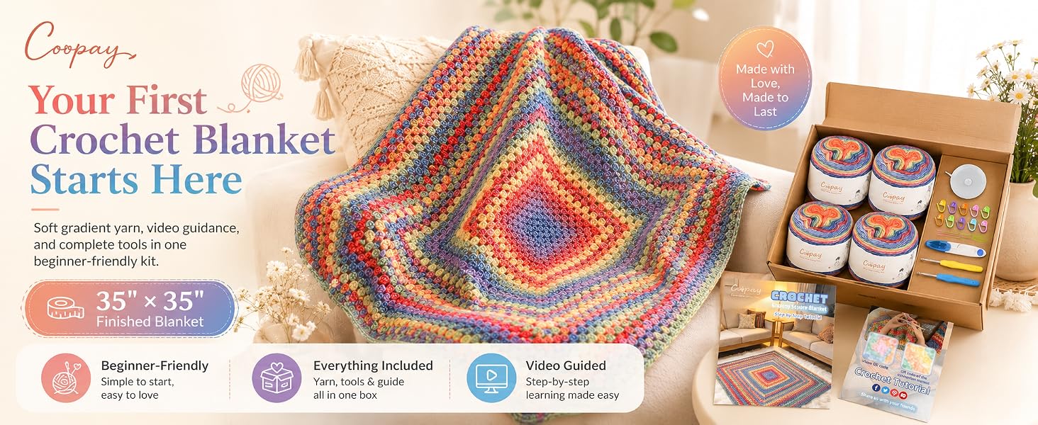 crochet blanket kit