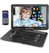 17.9" Portable DVD Player with 15.6" HD Swivel Large Screen, DVD Player Portable with 6 Hrs 5000m...