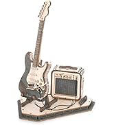 ROBOTIME 3D Puzzle for Kids Wooden Craft Kits DIY Model Guitar Kit to Build Brain Teaser Puzzle T...