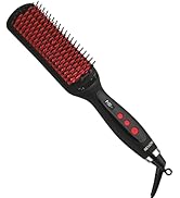 REVLON SmoothStay XL Straightening Brush - Hair Straightener Heated Hair Brush for Sleek, Long-La...