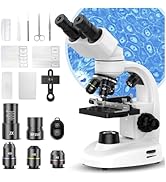 Compound Binocular Microscope,40X-2000X Magnification,Microscope for Adults Kids Students Suitabl...