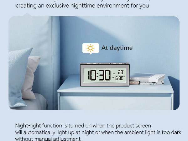 Zonopy Digital Alarm Clock with LED Display