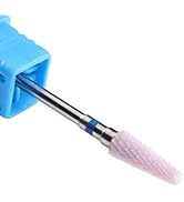 MZCMSL Pink Ceramic Drill Bit for Nails,Taper Cone (Medium Grit) Nail File Drill, Electric Manicu...