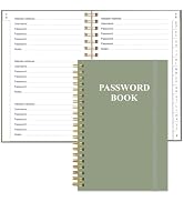 Password Book with Alphabetical Tabs - Small Pocket Password Keeper Book for Computer &amp; Website L...